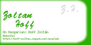 zoltan hoff business card